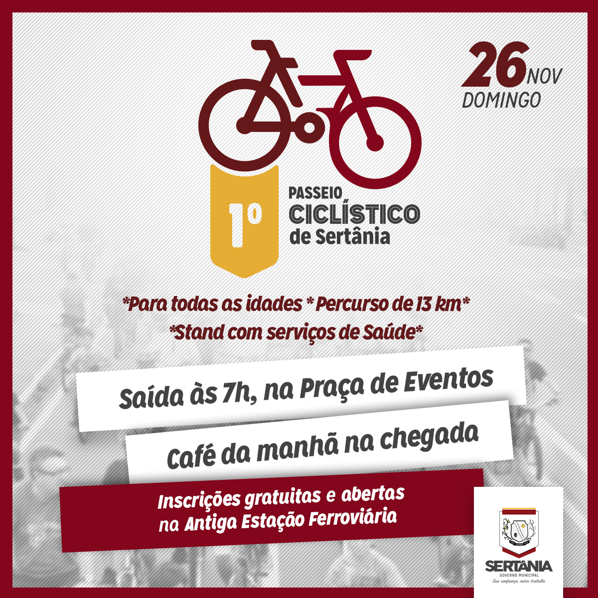 Leia mais sobre o artigo Sertânia realiza Primeiro Passeio Ciclístico neste domingo (26)