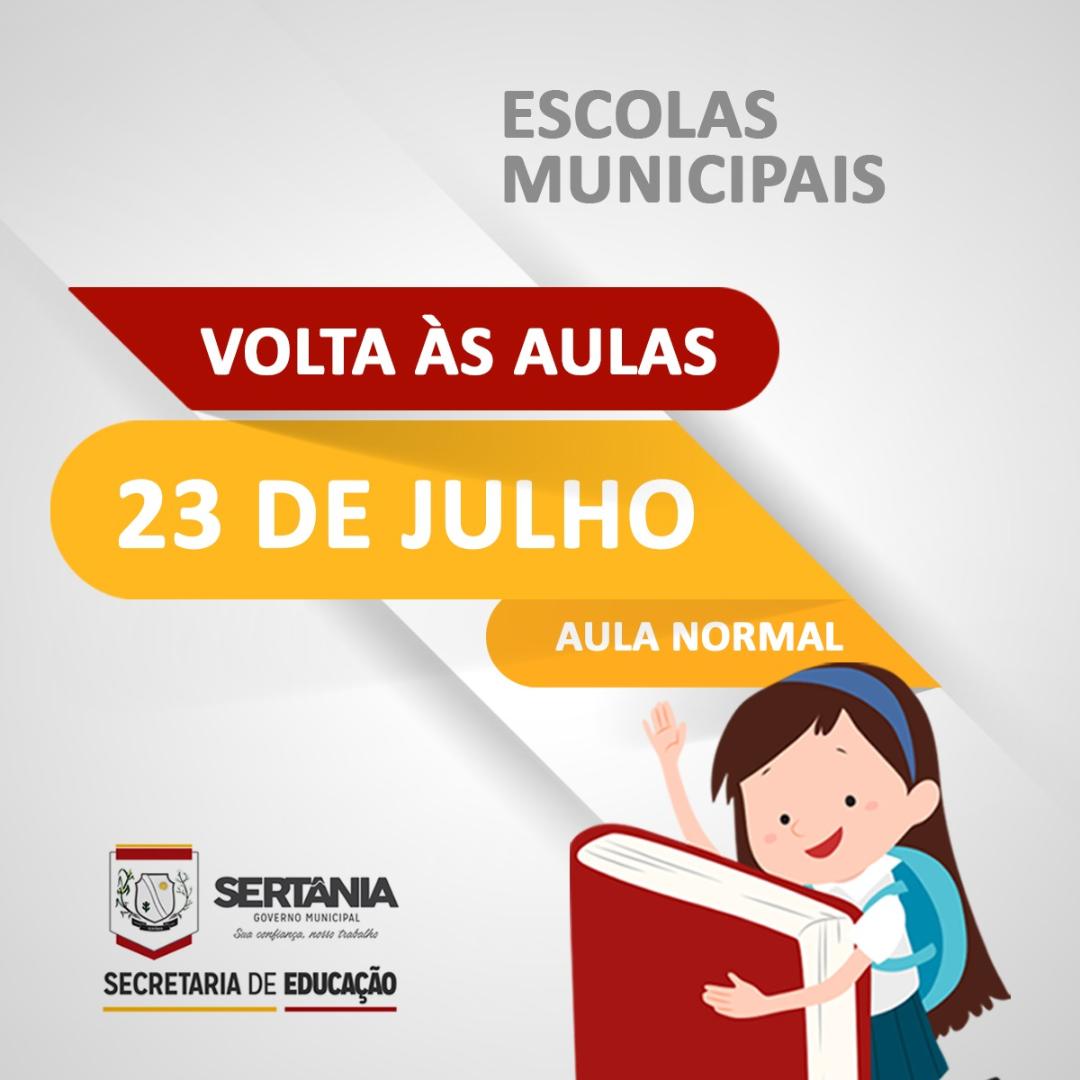 Leia mais sobre o artigo Nova data: volta às aulas em Sertânia acontece no dia 23