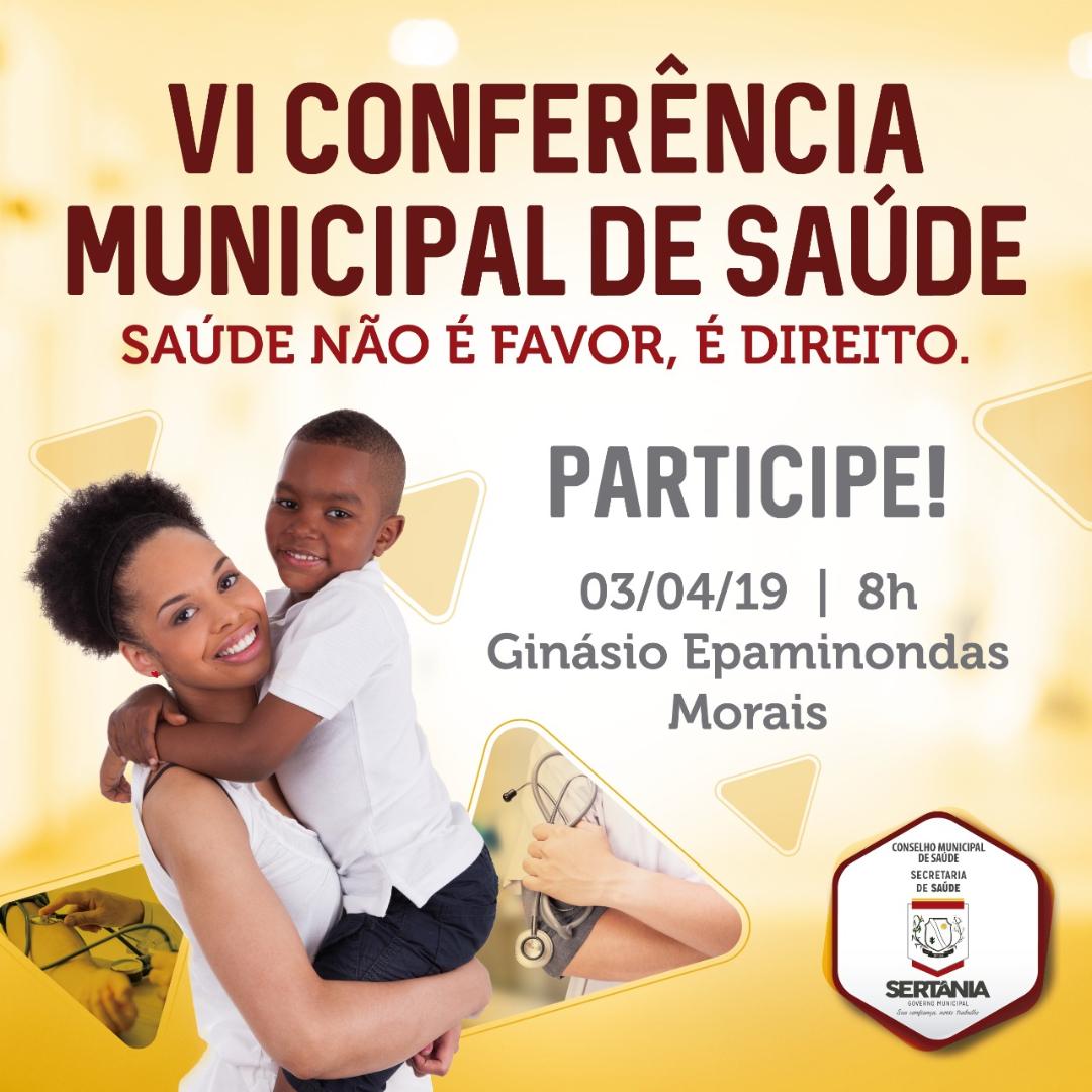 Leia mais sobre o artigo VI Conferência Municipal de Saúde acontece na próxima quarta-feira (3) em Sertânia