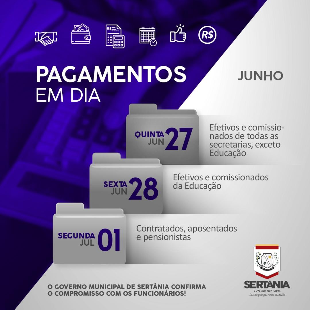 Leia mais sobre o artigo Prefeitura de Sertânia inicia  pagamento do funcionalismo público