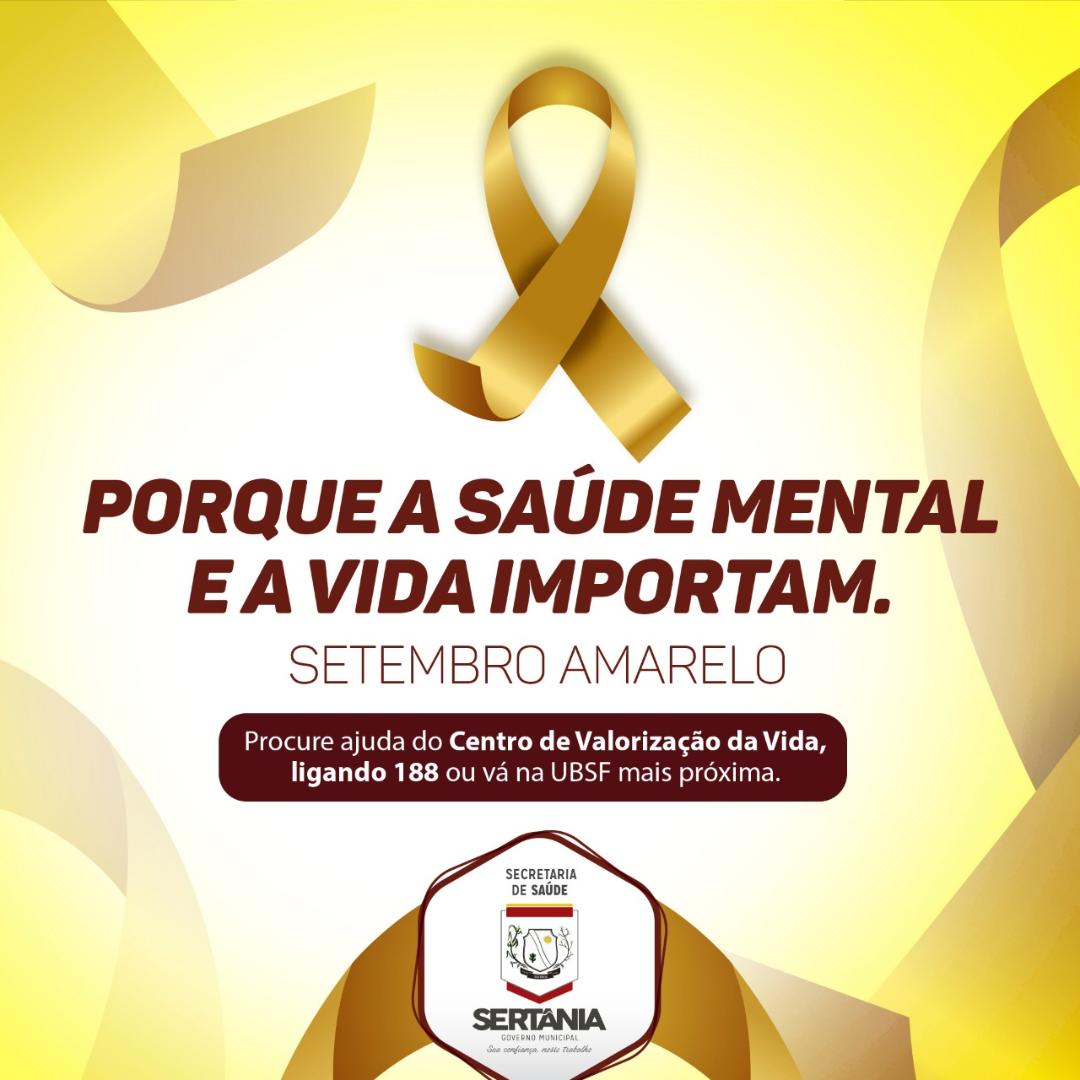 Leia mais sobre o artigo Sertânia vivencia Setembro Amarelo; campanha será trabalhada nas escolas e UBSFs