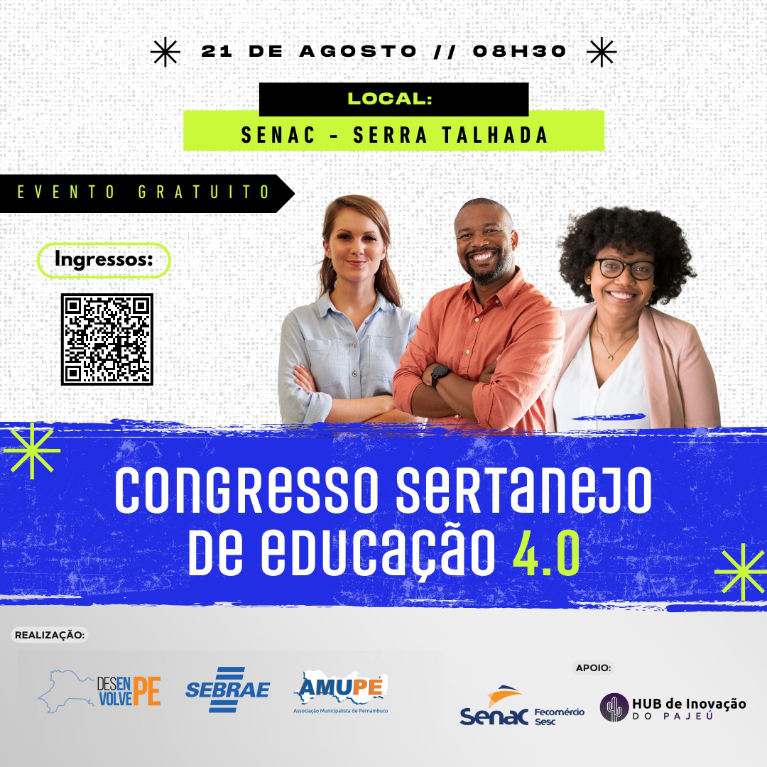 Leia mais sobre o artigo Serra Talhada vai sediar o 1º Congresso Sertanejo de Educação 4.0